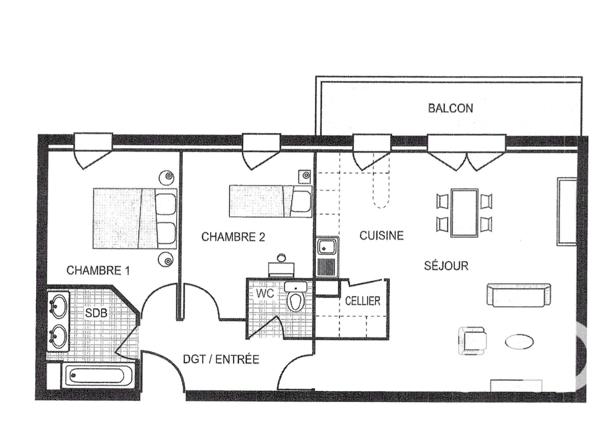 Appartement à vendre 3 pièces 64,88 m² Rezé