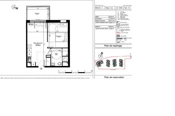 Appartement T2 au pied des commerces et ligne de bus aux Ponts-de-Cé