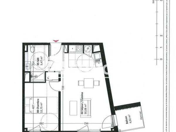 Location Appartement 2 pièces 48.3 m² - CENTRAL PARK - B21 Mont Saint- Aignan 76130