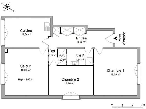 Location Appartement 3 pièces 78.8 m² - RUE THEOPHILE TREILLES Blaye Les Mines 81400