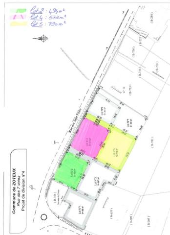 3 terrains à vendre ZOTEUX