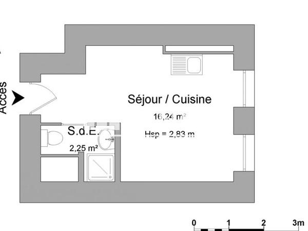 Location Studio 18.49 m² - 42 RUE D 'ALSACE Villeurbanne 69100