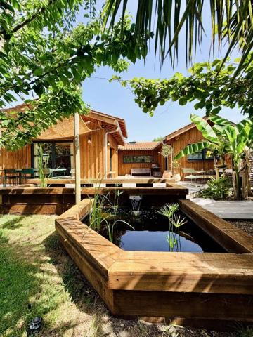 Lacanau ville : belle maison ossature bois avec studio indépendant