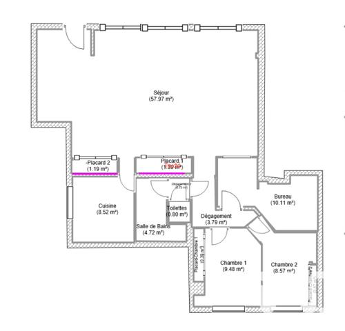 Appartement à vendre 4 pièces 108,57 m² Rueil-Malmaison