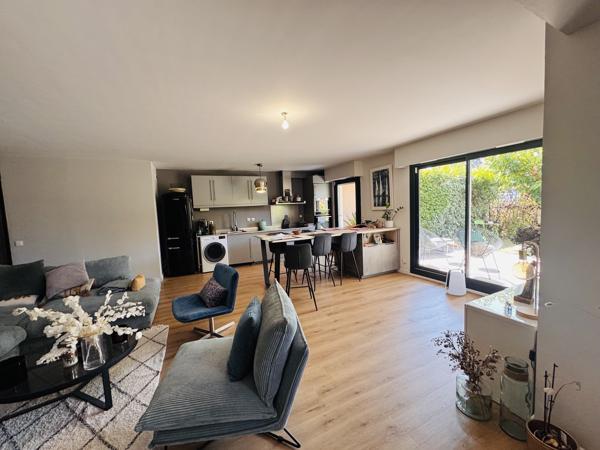 Bel appartement familial 3 chambres jardin avec box et parking