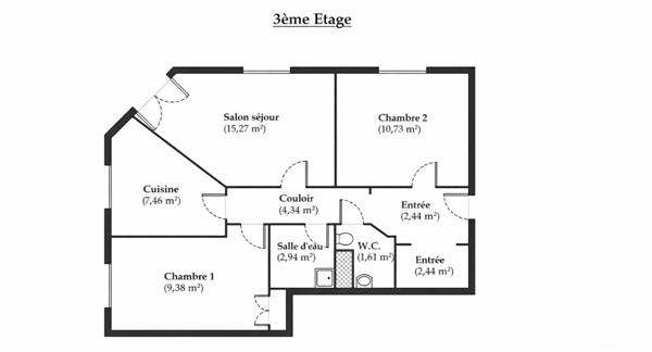 Appartement avec garage et cave