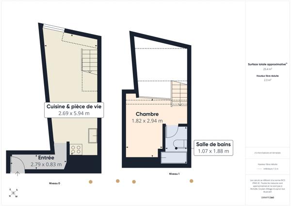 Studio en duplex calme en vente à Paris 1er (75001)