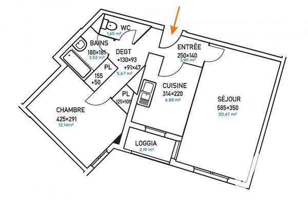 Appartement à vendre 2 pièces 54 m² Cachan