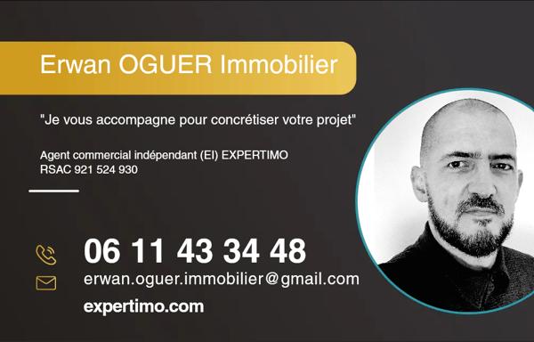 Quimper (29000) Magnifique T2 cosy avec place de stationnement privative et balcon.