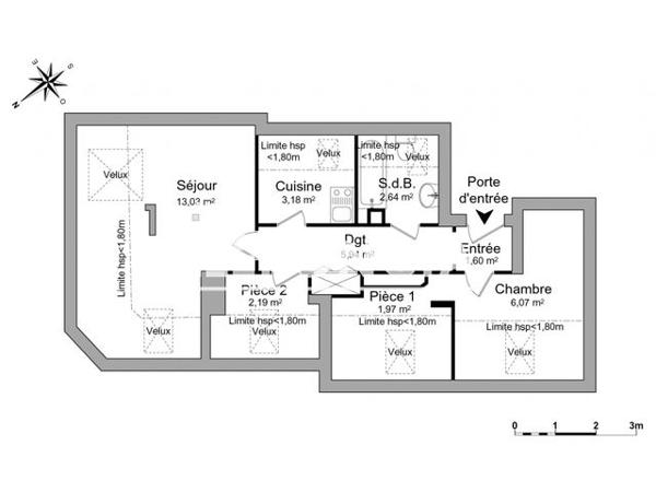 Location Studio 36.6 m² - 4 RUE VERLAINE Metz 57000