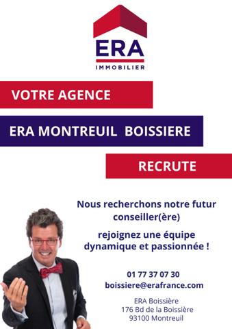 Appartement Boissière, Rosny limite Montreuil 3 pièces 62.25 m2 avec grand balcon.