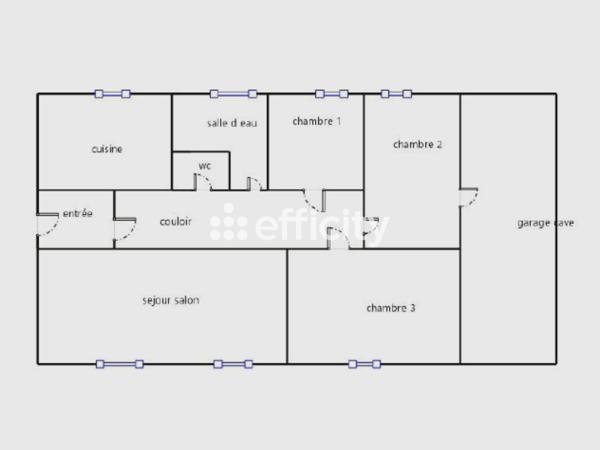 Maison 4 pièces - 80 m² Exclusivité efficity