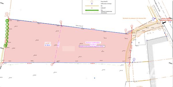 Terrain à vendre 1 500 m² Fronton