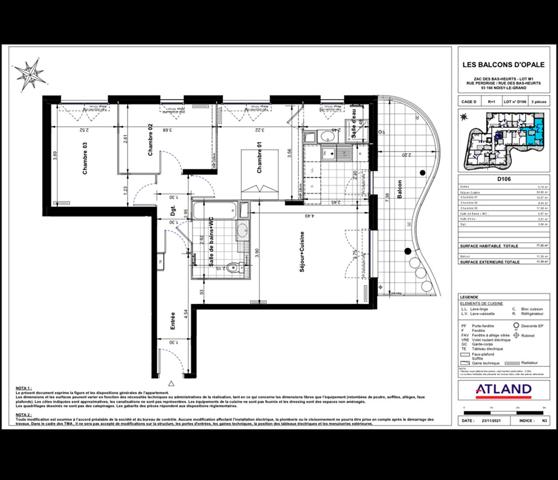 Appartement 4 pièce(s) 77 m2