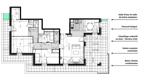 Appartement à vendre 4 pièces 96 m² Ville-la-Grand