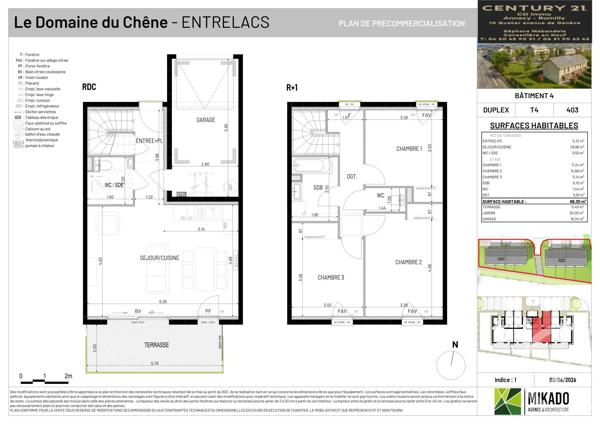 Maison à vendre  4 pièces - 88,30 m 2   ENTRELACS  - 73