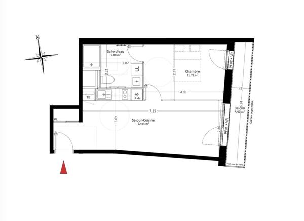 T2 APPARTEMENT NEUF 40m2