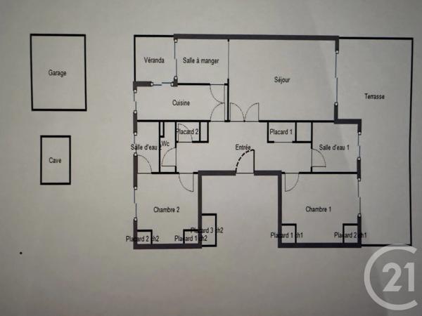 Appartement F3 à vendre  3 pièces - 86,52 m 2   ANTIBES  - 06