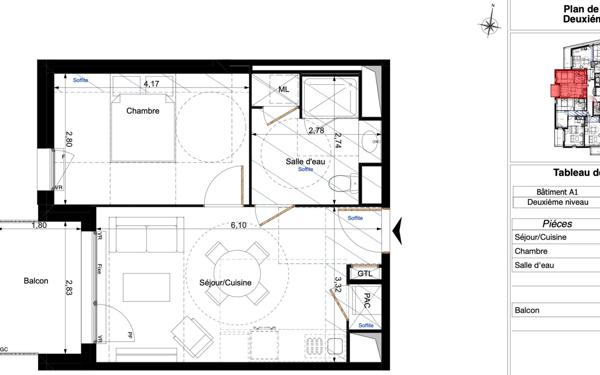 Appartement à vendre    2 pièces •  Orléans