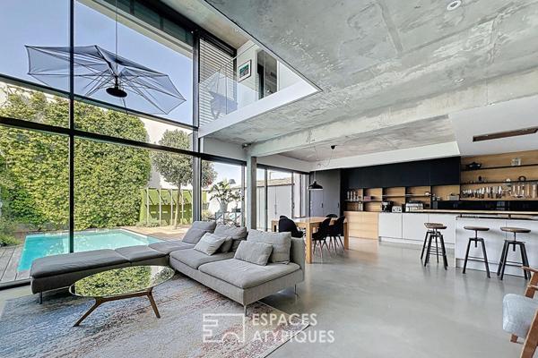 Maison d’architecte avec piscine et rooftop