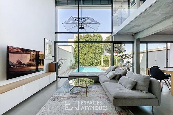 Maison d’architecte avec piscine et rooftop