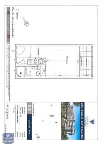 Appartement à louer 1 pièce 25.64m² Saint-Denis (97400)