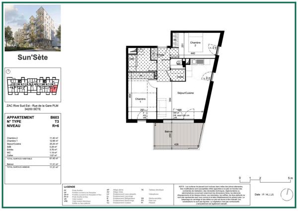 Appartement à vendre 3 pièces 61 m² Sète