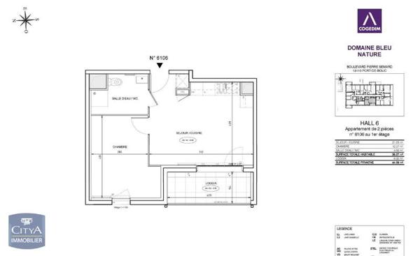 Appartement à louer 2 pièces 38.27m²