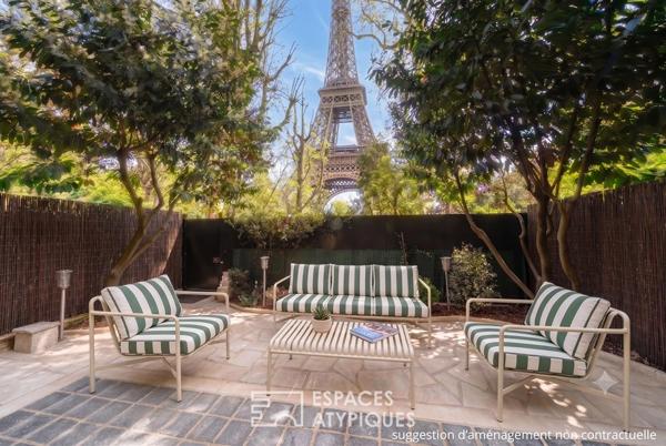 Souplex avec terrasse sur le Champ-de-Mars et face Tour Eiffel