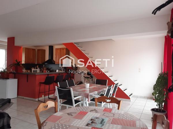 Duplex 112m², garage, 4 chambres