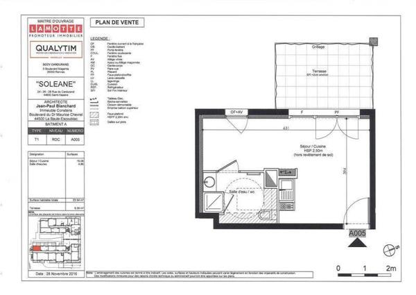 Appartement 1 pièce                                        - 44600 Saint-Nazaire - CENTRE VILLE - GARE Réf : 3621