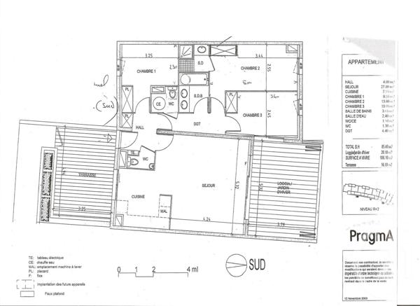 Appartement T4 à vendre  4 pièces - 85,53 m2 MONTPELLIER - 34
