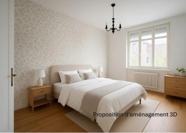 Maison semi-mitoyenne 3 chambres avec garage et jardin