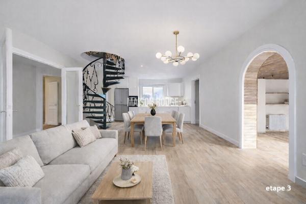 Maison de pays sur grand terrain clos, vie de plain-pied et beaux volumes