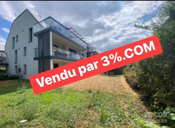 3%.COM -F2 rez de jardin loué pour investisseur Niederhausbergen (67207)