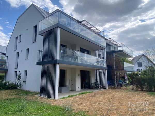 3%.COM -F2 rez de jardin loué pour investisseur Niederhausbergen (67207)