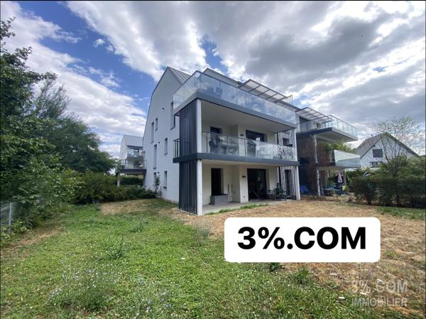 3%.COM -F2 rez de jardin loué pour investisseur Niederhausbergen (67207)