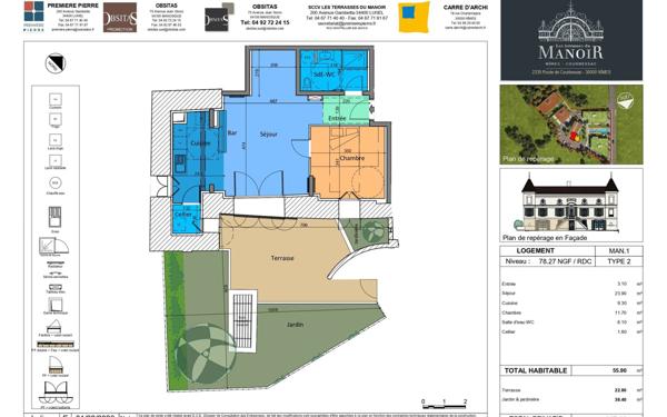 Appartement à vendre    2 pièces • 55,90 m2 Nîmes