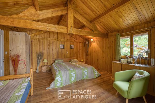 Ensemble de deux chalets sur étang aux alentours de Roye