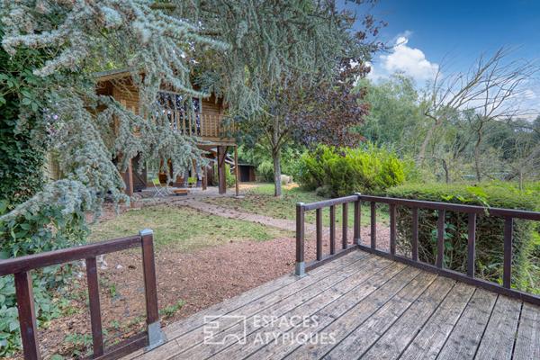 Ensemble de deux chalets sur étang aux alentours de Roye