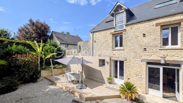 EXCLUSIVITE

Découvrez cette magnifique maison de 1800, récemment rénovée (2023), située à Luc-sur-Mer. 

Alliant charme ancien et confort moderne, elle offre une vie paisible à quelques minutes de la mer. 

Parfaitement agencée sur trois niveaux, cette maison offre 155 m² d'espace ( 166 au sol ) avec six pièces accueillantes comprenant quatre chambres, une salle d'eau et une salle de bain.

Au rez-de-chaussée, profitez d'un séjour chaleureux avec cheminée et une cuisine moderne parfaitement équipée. 

L'agencement soigné et les matériaux de qualité  confèrent à l'ensemble un confort optimal,  (un bon diagnostic énergétique en  C )  agrémenté par un chauffage individuel au gaz. 

Le calme et l'absence de vis-à-vis complètent cette atmosphère sereine.

  Notez par ailleurs que cette demeure est très ensoleillée grâce à son orientation sud où les bains de soleils en terrasse seront de rigueur !
A moins que vous ne préfériez vous prélasser dans le jardin toujours exposé sud. 

Le gros plus, une maison en pierre d'environ 70m² à restaurer pour accueillir les amis où avoir un apport financier supplémentaire en louant. 
Déjà une pièce (avec salle d'eau et wc) fonctionnelle.

Dans un quartier paisible, vous pourrez vous stationner dans la cour ou dans le garage de 30m².

Côté commodités, cette maison à fort potentiel est située non loin des écoles, commerces et services essentiels. 

Sa taxe foncière annuelle s'élève à 1300€. 
 
Pour résumer :
Maison principale 155m²
4 chambres (en étage et dont une suite parentale spacieuse sous combles)
1 salle d'eau 
1 salle de bain
1 wc par niveau
45m² de pièce de vie
Cuisine A/E séparée 
1 garage 30m²
2 ateliers de 14² chacun
1 maison a restaurer d'environ 70m²
Jardin, terrasse.

En vente et prête à vous accueillir, c'est un véritable coup de cœur à visiter sans tarder! 
Contactez Nathalie Demarquay pour plus d'informations.