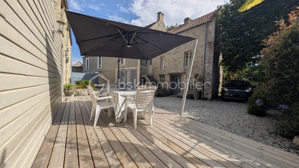 EXCLUSIVITE

Découvrez cette magnifique maison de 1800, récemment rénovée (2023), située à Luc-sur-Mer. 

Alliant charme ancien et confort moderne, elle offre une vie paisible à quelques minutes de la mer. 

Parfaitement agencée sur trois niveaux, cette maison offre 155 m² d'espace ( 166 au sol ) avec six pièces accueillantes comprenant quatre chambres, une salle d'eau et une salle de bain.

Au rez-de-chaussée, profitez d'un séjour chaleureux avec cheminée et une cuisine moderne parfaitement équipée. 

L'agencement soigné et les matériaux de qualité  confèrent à l'ensemble un confort optimal,  (un bon diagnostic énergétique en  C )  agrémenté par un chauffage individuel au gaz. 

Le calme et l'absence de vis-à-vis complètent cette atmosphère sereine.

  Notez par ailleurs que cette demeure est très ensoleillée grâce à son orientation sud où les bains de soleils en terrasse seront de rigueur !
A moins que vous ne préfériez vous prélasser dans le jardin toujours exposé sud. 

Le gros plus, une maison en pierre d'environ 70m² à restaurer pour accueillir les amis où avoir un apport financier supplémentaire en louant. 
Déjà une pièce (avec salle d'eau et wc) fonctionnelle.

Dans un quartier paisible, vous pourrez vous stationner dans la cour ou dans le garage de 30m².

Côté commodités, cette maison à fort potentiel est située non loin des écoles, commerces et services essentiels. 

Sa taxe foncière annuelle s'élève à 1300€. 
 
Pour résumer :
Maison principale 155m²
4 chambres (en étage et dont une suite parentale spacieuse sous combles)
1 salle d'eau 
1 salle de bain
1 wc par niveau
45m² de pièce de vie
Cuisine A/E séparée 
1 garage 30m²
2 ateliers de 14² chacun
1 maison a restaurer d'environ 70m²
Jardin, terrasse.

En vente et prête à vous accueillir, c'est un véritable coup de cœur à visiter sans tarder! 
Contactez Nathalie Demarquay pour plus d'informations.