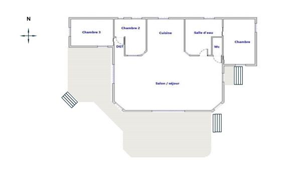 Maison en bois de plain-pied 97 m² avec 3 chambres - UNIQUE ! à Crozon (29 160)