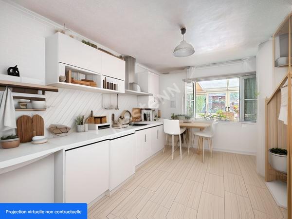 A vendre : Maison 5 pièces - trois chambres avec garage et charmant jardin à Rezé secteur Blordière