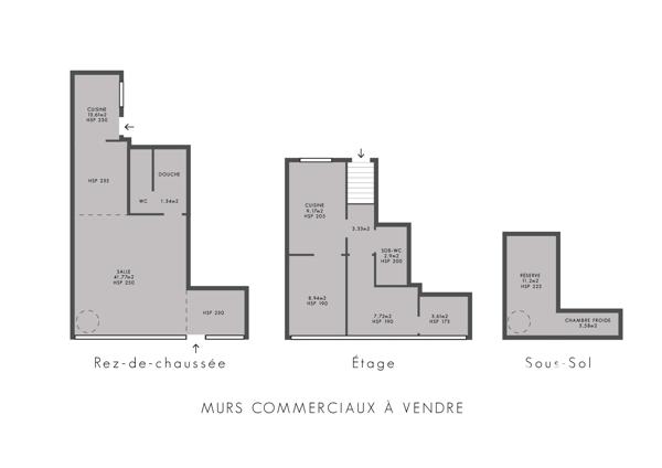 Boutique/Local commercial à vendre 95 m² Paris 18