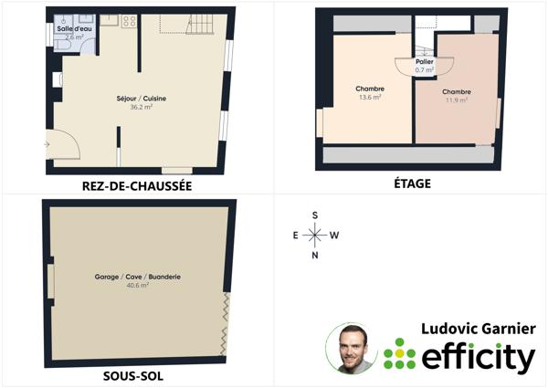 Maison 3 pièces - 65 m²