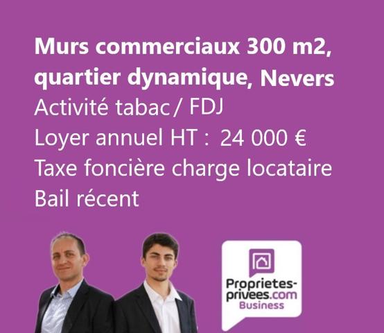 58000 NEVERS - MURS COMMERCIAUX LOUES, 300 M²