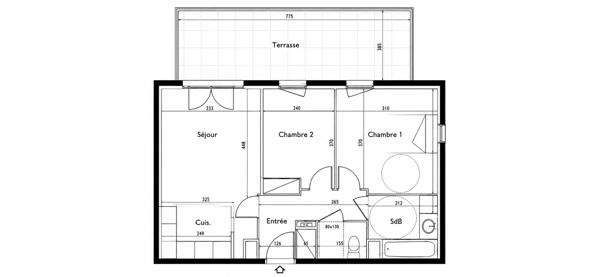 Appartement à vendre 3 pièces 54,47 m² Villecresnes