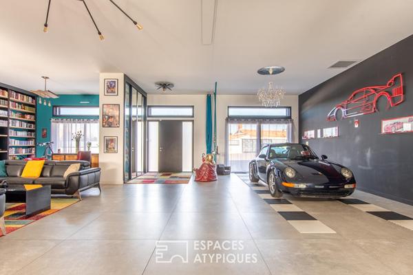 Maison contemporaine avec piscine intérieure