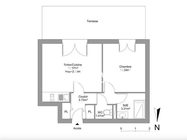 Location Appartement 2 pièces 40 m² - 3 ALLEE DU PARC DE KERIZEL Vannes 56000
